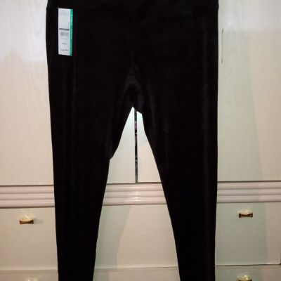 No Boundaries Women's Velour High Rise Stretch Leggings BLACK SIZE XL/XG (16-18)